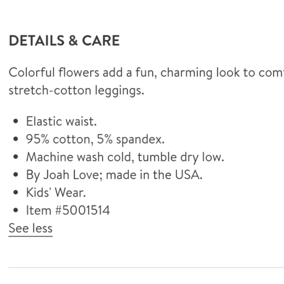 JOAH LOVE Flower Leggings - Picture 3 of 4